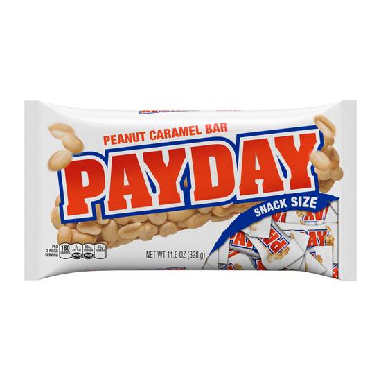 Order Payday Individually Wrapped Peanut And Caramel Snack Size Candy Bars, 11.6 OZ food online from Cvs store, FAIR OAKS on bringmethat.com