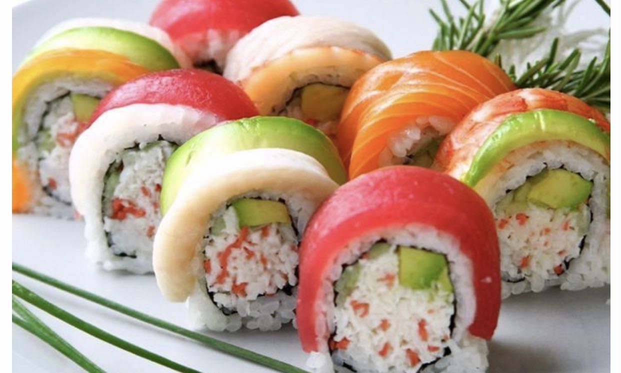 Order Rainbow Special Roll food online from Sushi Ai store, Chesterfield on bringmethat.com