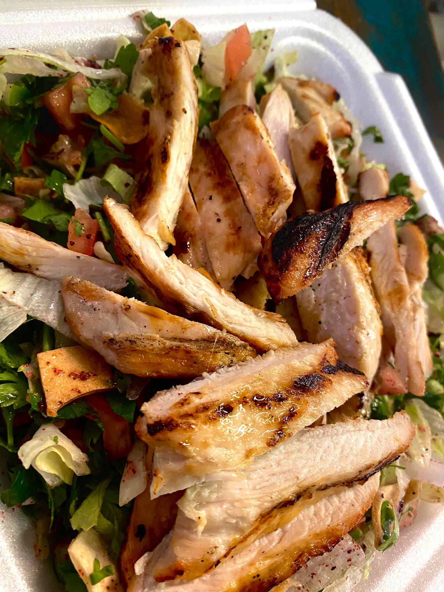 Order Chicken Fattoush food online from Kabob-G Grill store, Pittsburgh on bringmethat.com