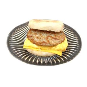 Order English Muffin with Sausage, Eggs and Cheese Breakfast food online from Cafe Europa store, Willoughby on bringmethat.com