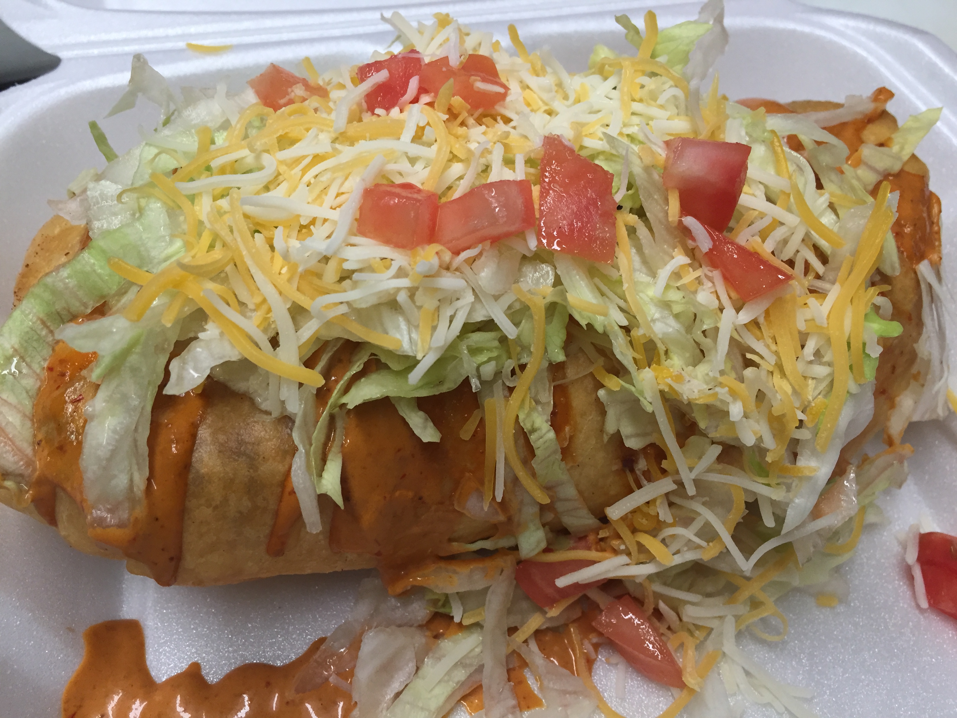 Order BUFFALO CHICKEN CHIMICHANGA food online from Montes Cafe store, Seaside Heights on bringmethat.com