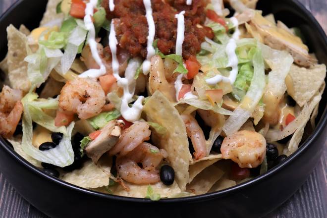 Order SHRIMP NACHO food online from Pepperjax Grill store, CLIVE on bringmethat.com