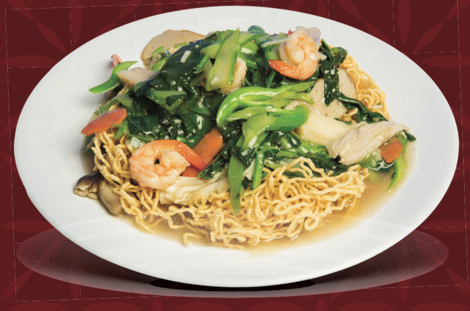 Order 50. Seafood Special with Deep Fried Crispy Noodle food online from Kim Chuy Restaurant store, Los Angeles on bringmethat.com