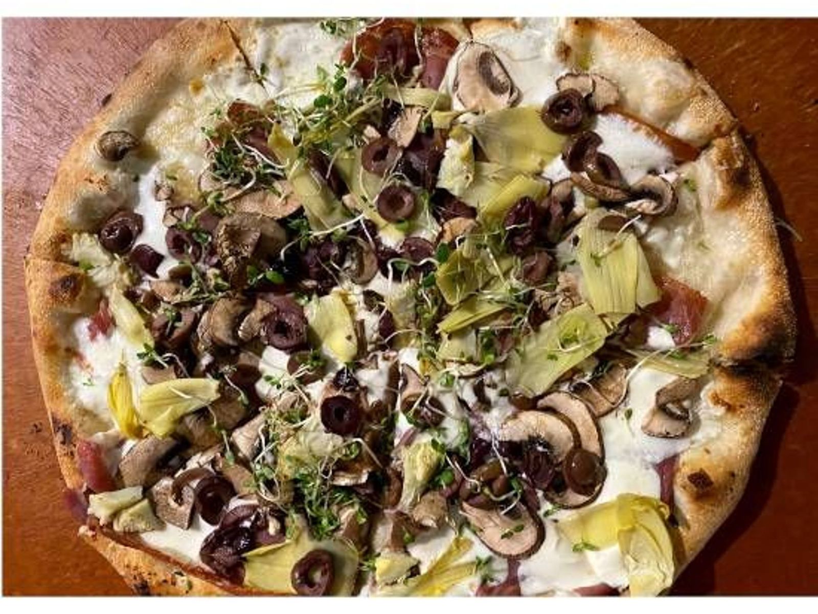 Order Capriciosa food online from Bollo Woodfired Pizza store, Houston on bringmethat.com