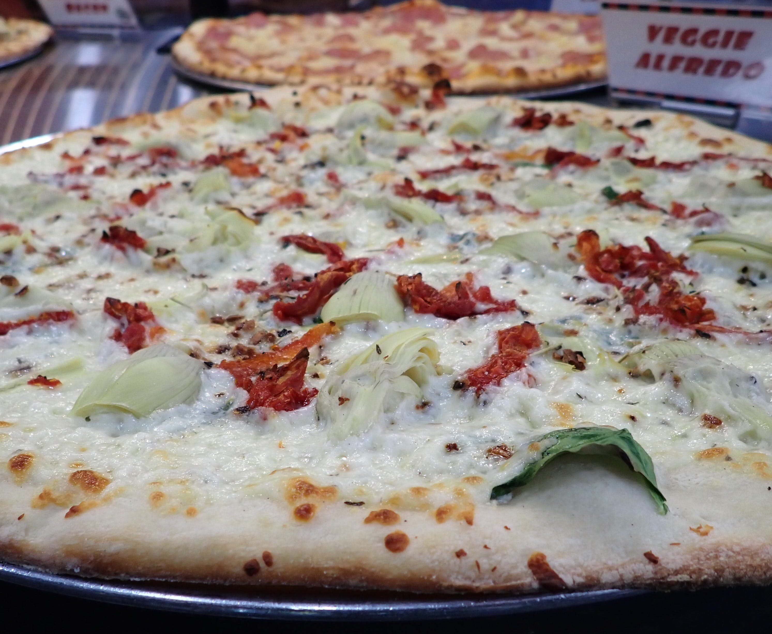 Order Alfredo Veggie Pizza - 19'' food online from Pie Hole store, Idaho Falls on bringmethat.com