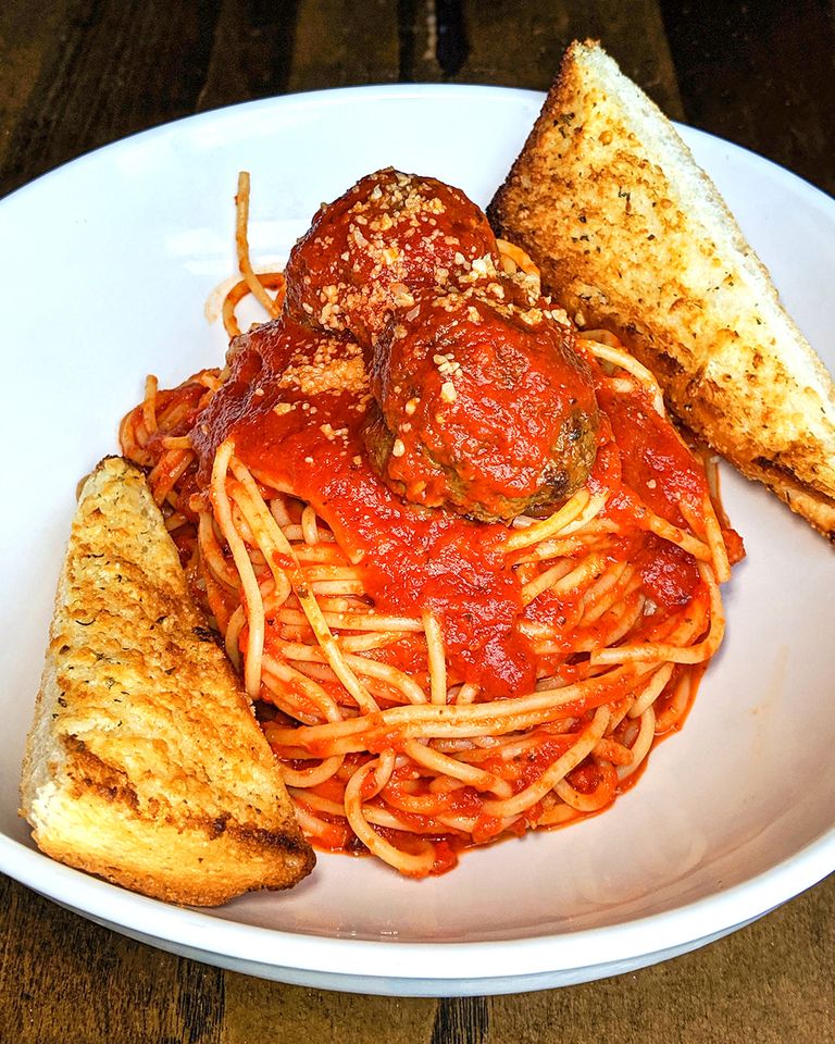 Order Spaghetti and Meatballs food online from Paisans Pizza store, Lisle on bringmethat.com