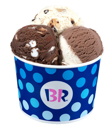 Order 4 oz. Triple Scoop of Ice Cream food online from Baskin Robbins store, San Diego on bringmethat.com