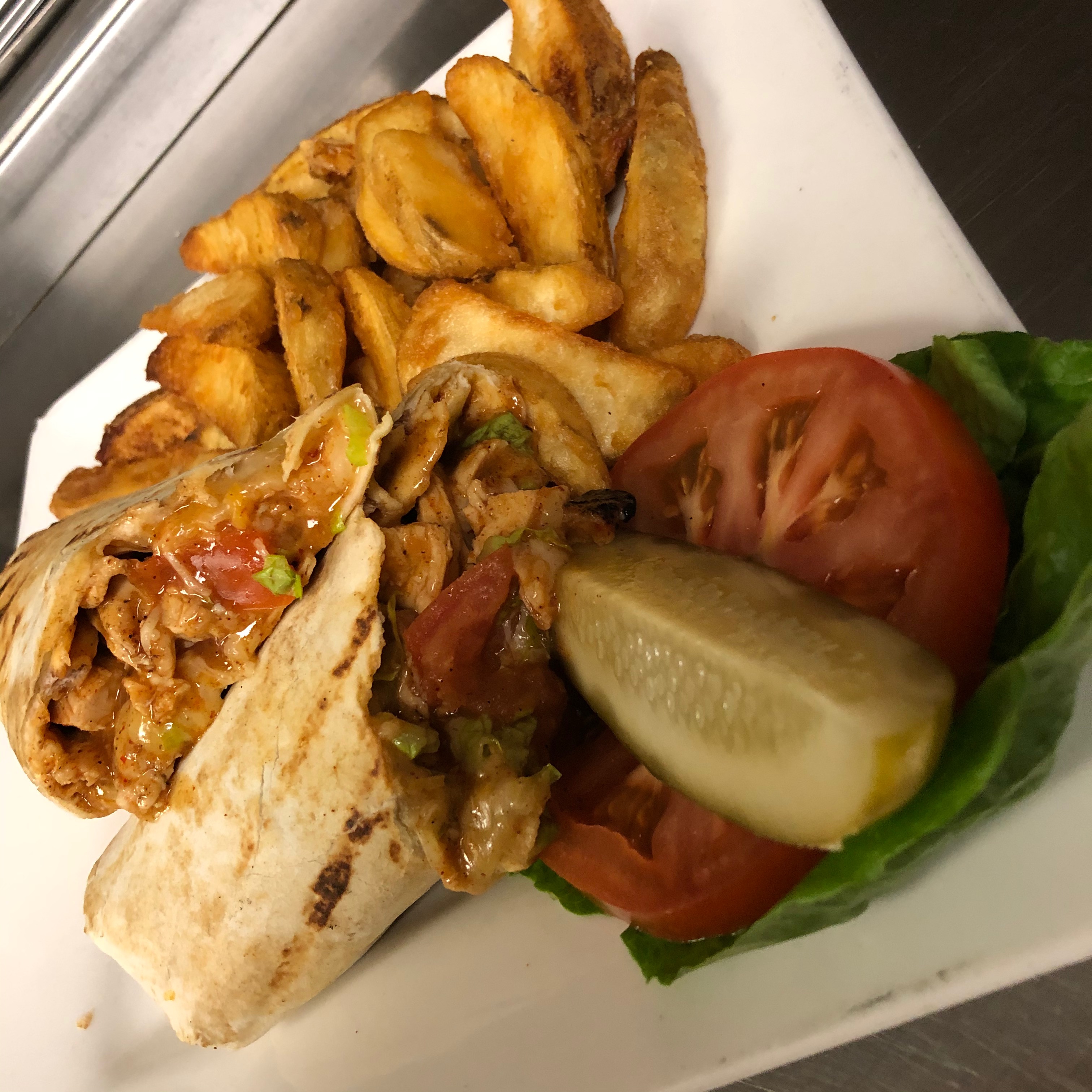 Order Buffalo Chicken Wrap food online from Two Steps Downtown Grille store, Danbury on bringmethat.com