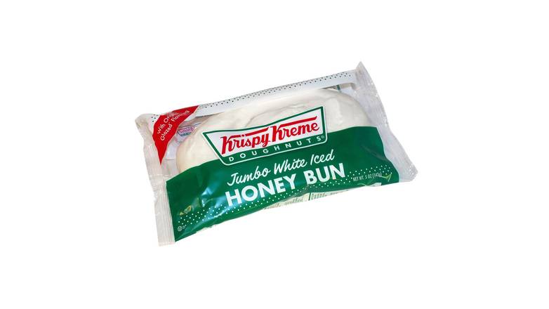 Order Krispy Kreme Jumbo White Iced Honey Bun food online from Trumbull Mobil store, Trumbull on bringmethat.com