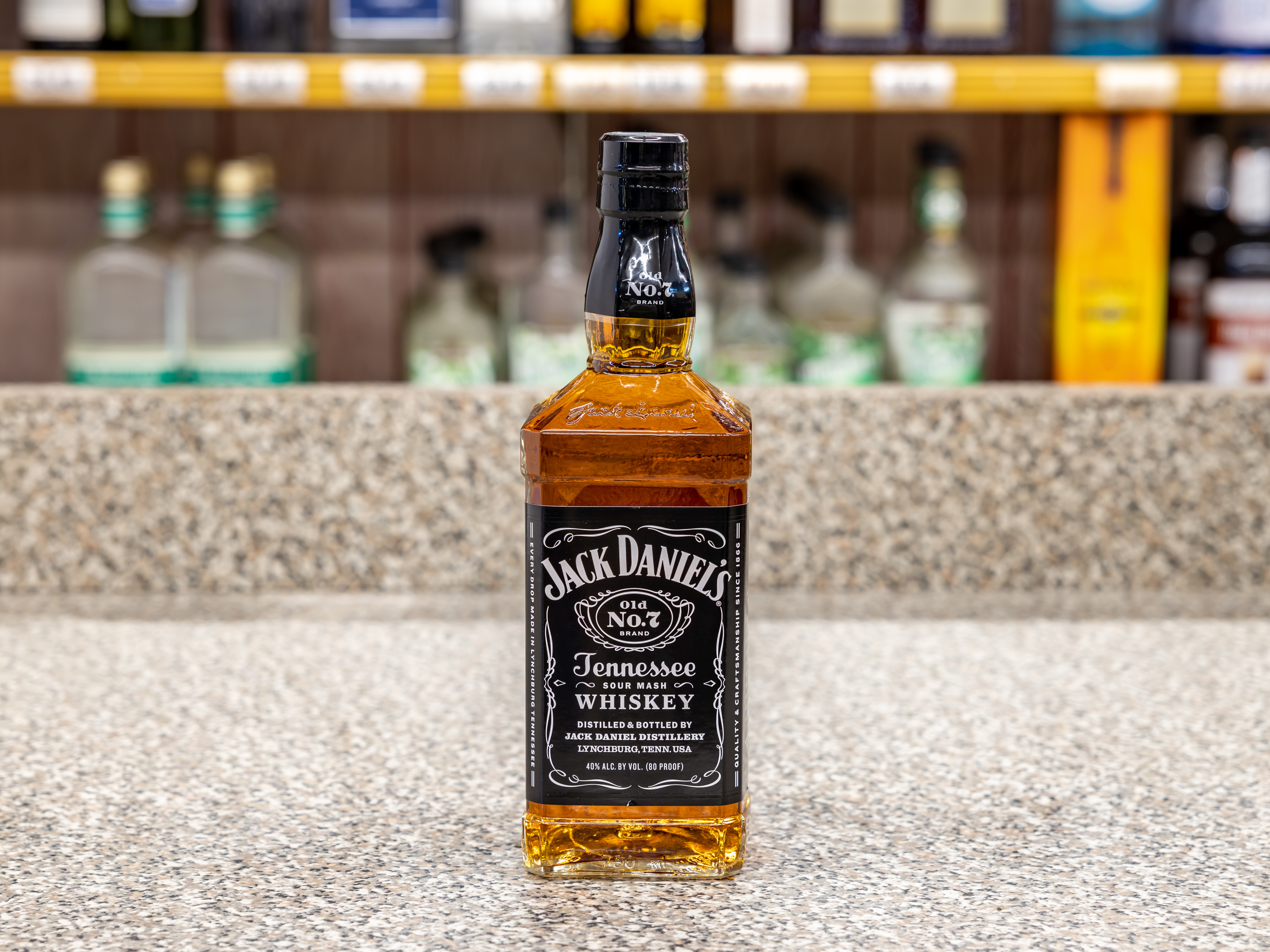 Order Jack Daniel's Black Label, 750 ml. Whiskey 40.0% ABV food online from Liquor Republic store, Cypress on bringmethat.com