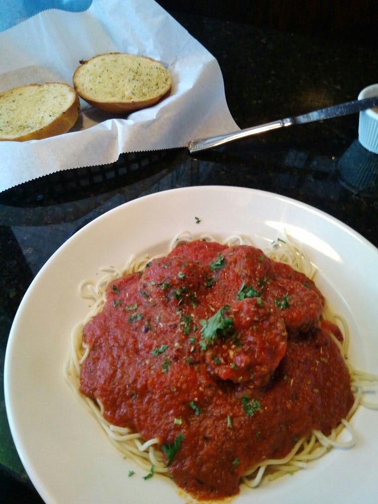 Order Spaghetti with Meat Sauce - Pasta food online from California Gourmet Pizza - Soledad store, Soledad on bringmethat.com