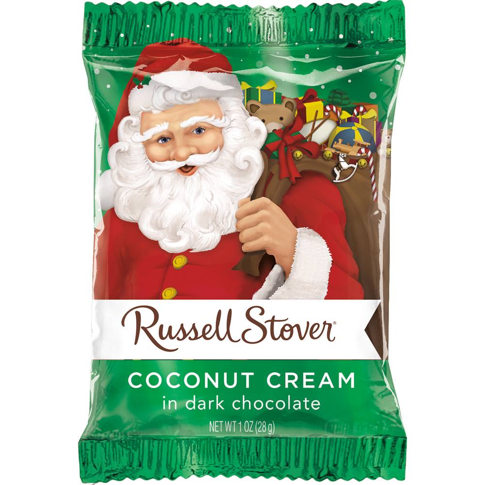 Order Russell Stover Dark Chocolate Coconut Cream Santa Face - 1 oz food online from Bartell store, Edmonds on bringmethat.com