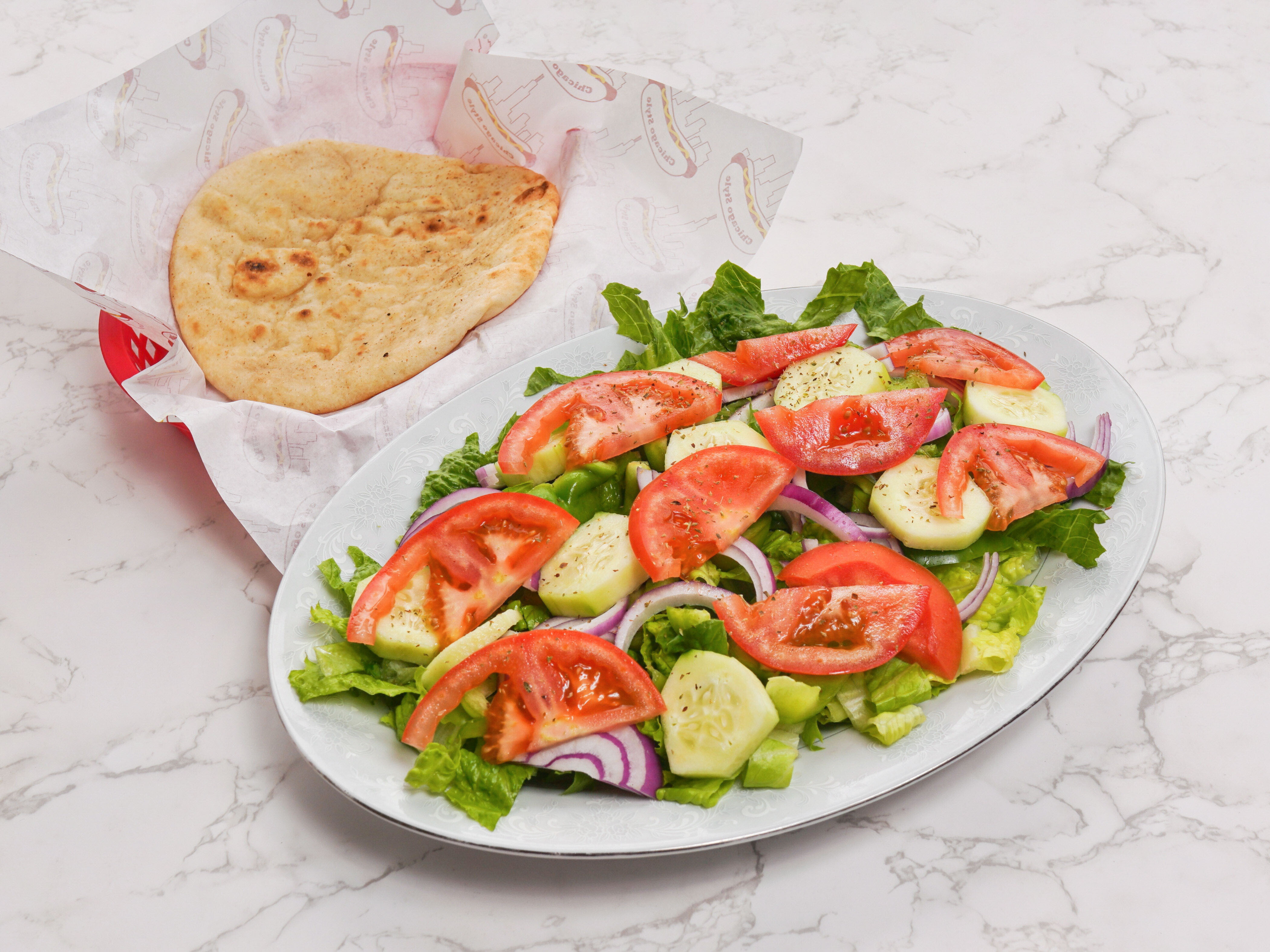 Order Large Garden Salad food online from Eastern Style Pizza store, Chicago on bringmethat.com