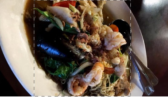Order SF9. Spicy Seafood Angel Hair Pasta food online from Mom Can Cook Thai Kitchen store, Santa Clarita on bringmethat.com