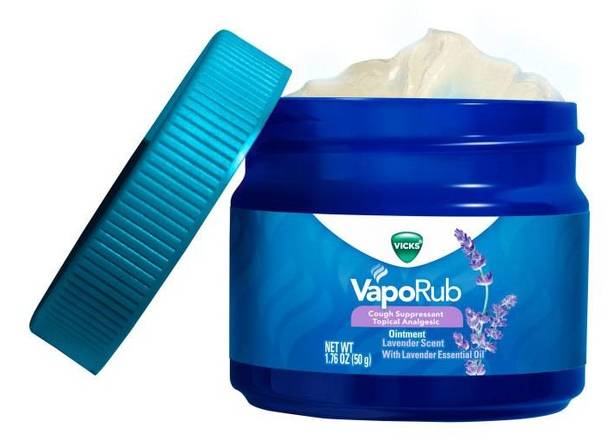 Order Vick's VapoRub w/Lavender Scent 1.76 oz food online from McLean Ave Pharmacy store, Yonkers on bringmethat.com