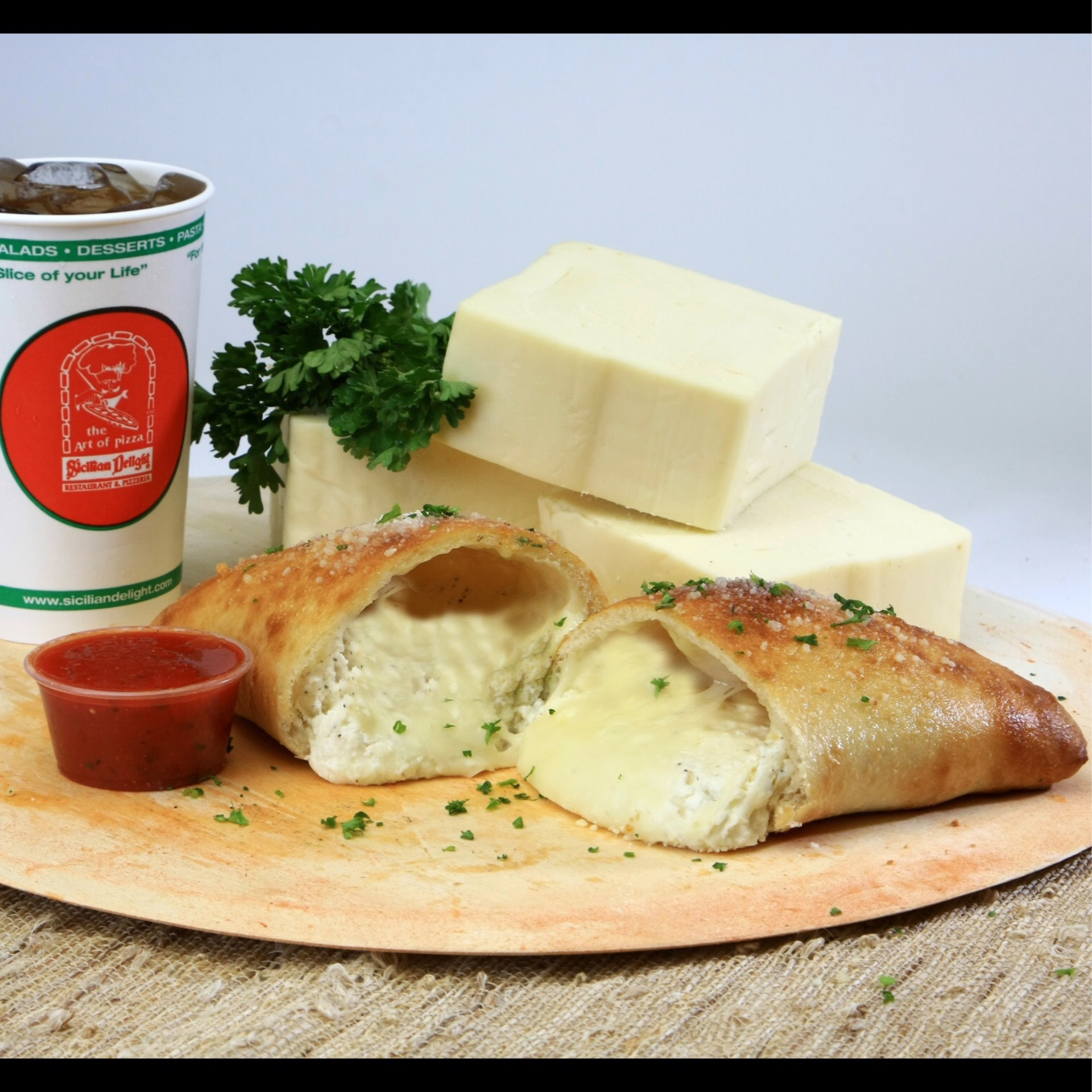 Order Cheese Calzone food online from Sicilian Delight store, Victor on bringmethat.com