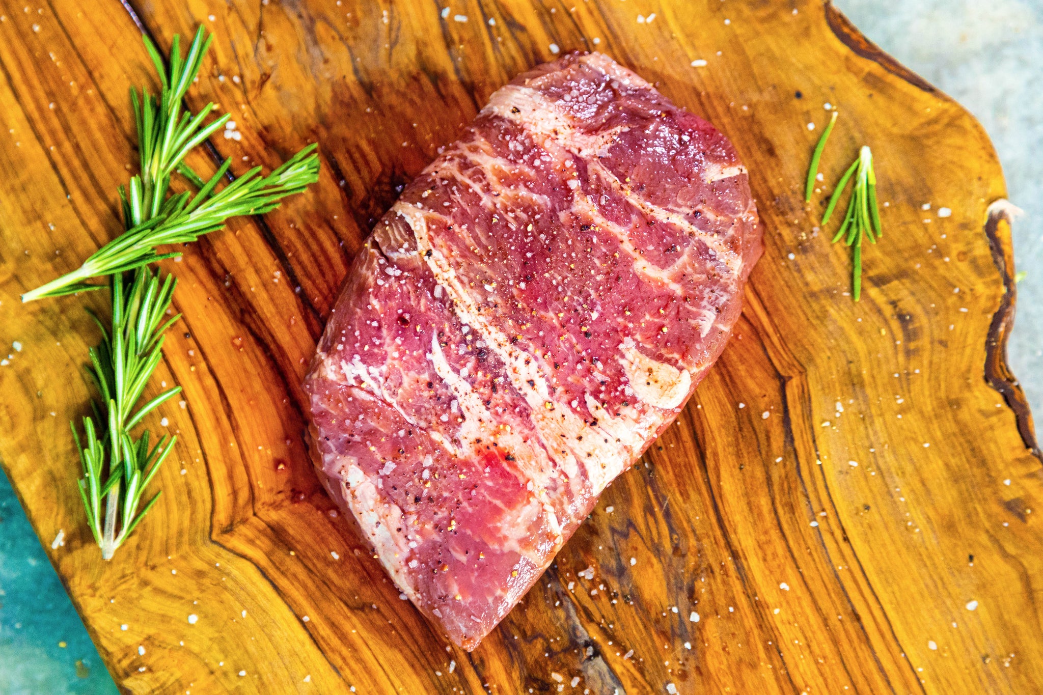 Order Grass-Fed Flat Iron Steak Grass-Finished, Pasture Raised food online from Agridime Meats store, Gilbert on bringmethat.com