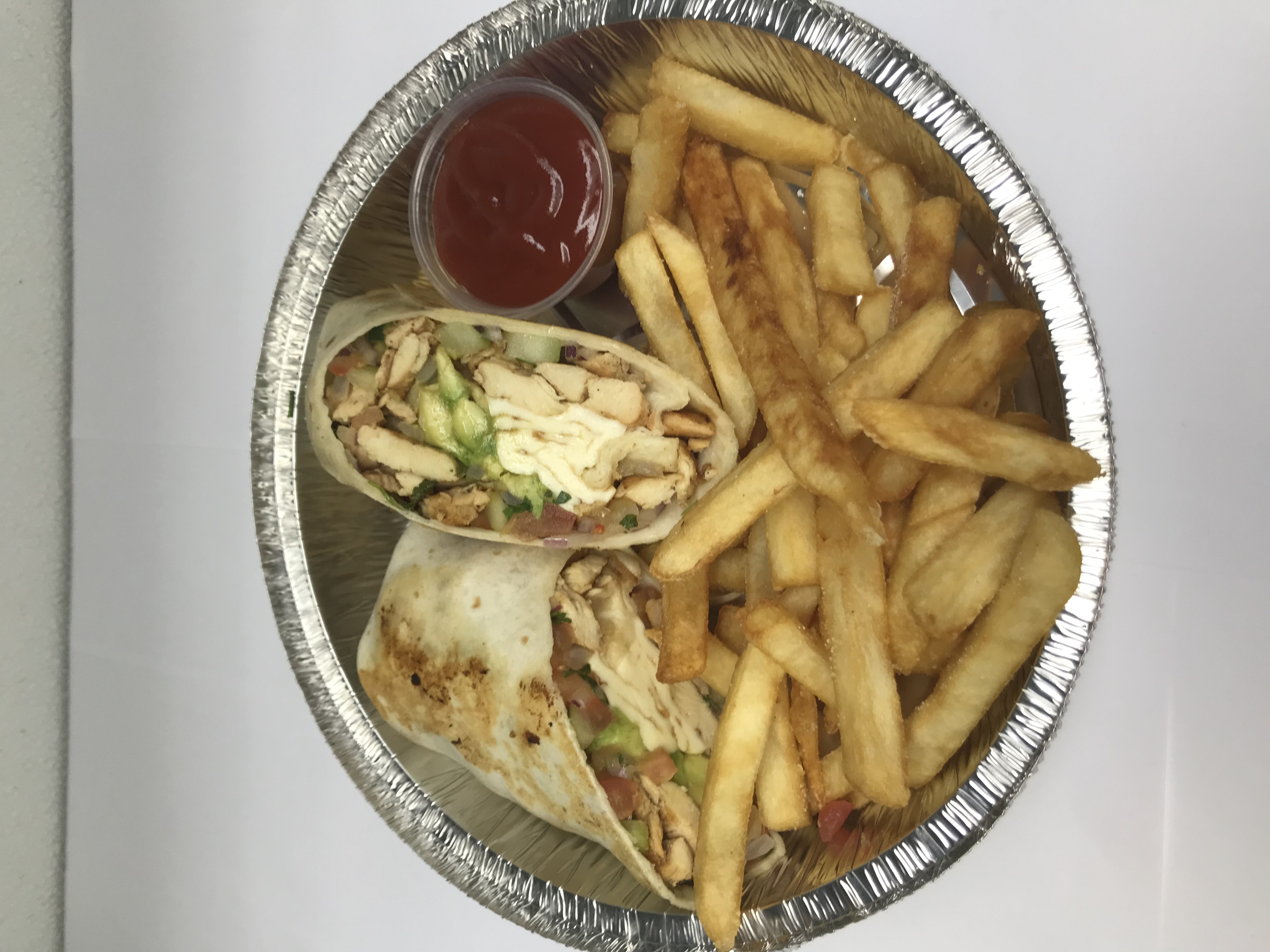 Order pico de gallo chicken wrap with can of soda food online from Elmhurst Deli store, Elmhurst on bringmethat.com