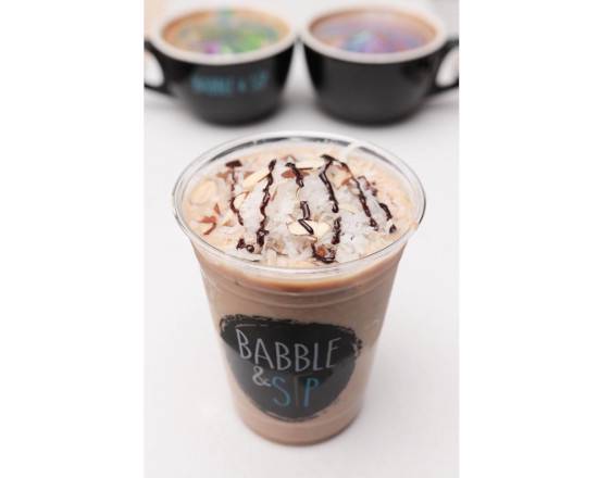 Order Small Almond Joy Latte food online from Babble Coffee And Boba Bar store, Oklahoma City on bringmethat.com