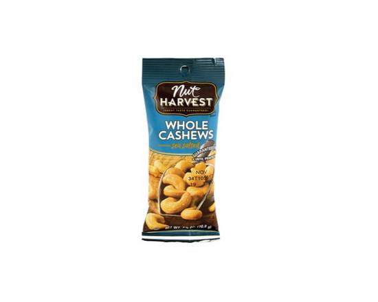 Order Nut Harvest Cashews Prem 2.25 oz food online from Rebel store, North Las Vegas on bringmethat.com
