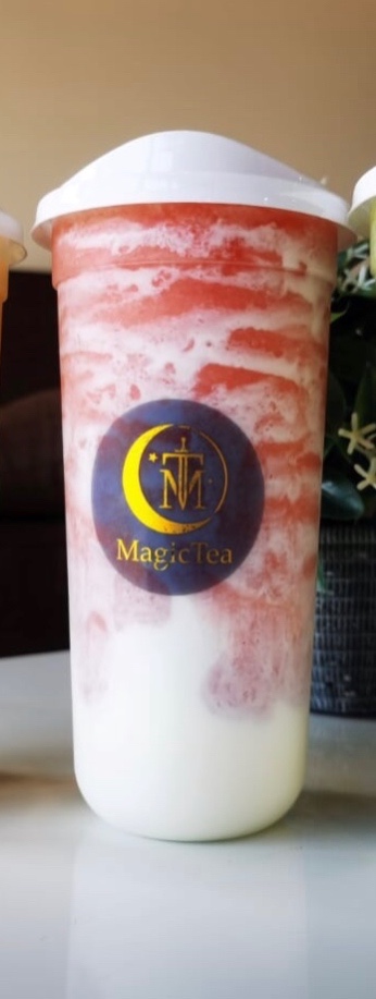 Order Strawberry Smoothie food online from Magic Tea store, La Verne on bringmethat.com