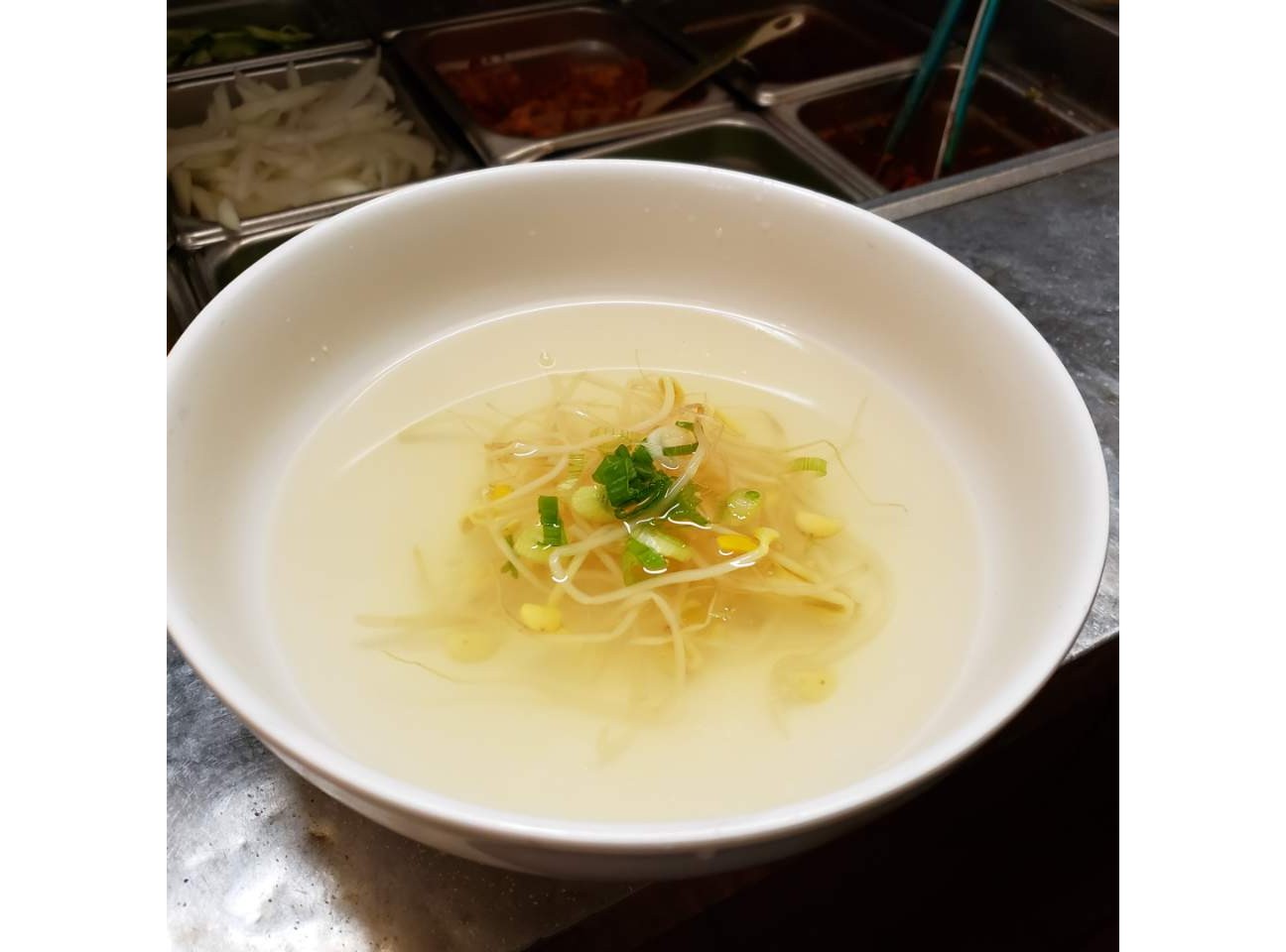 Order R-03. Bean Sprout Soup_side (콩나물국/豆芽汤) -REQ. food online from Restaurant Namsan store, Los Angeles on bringmethat.com
