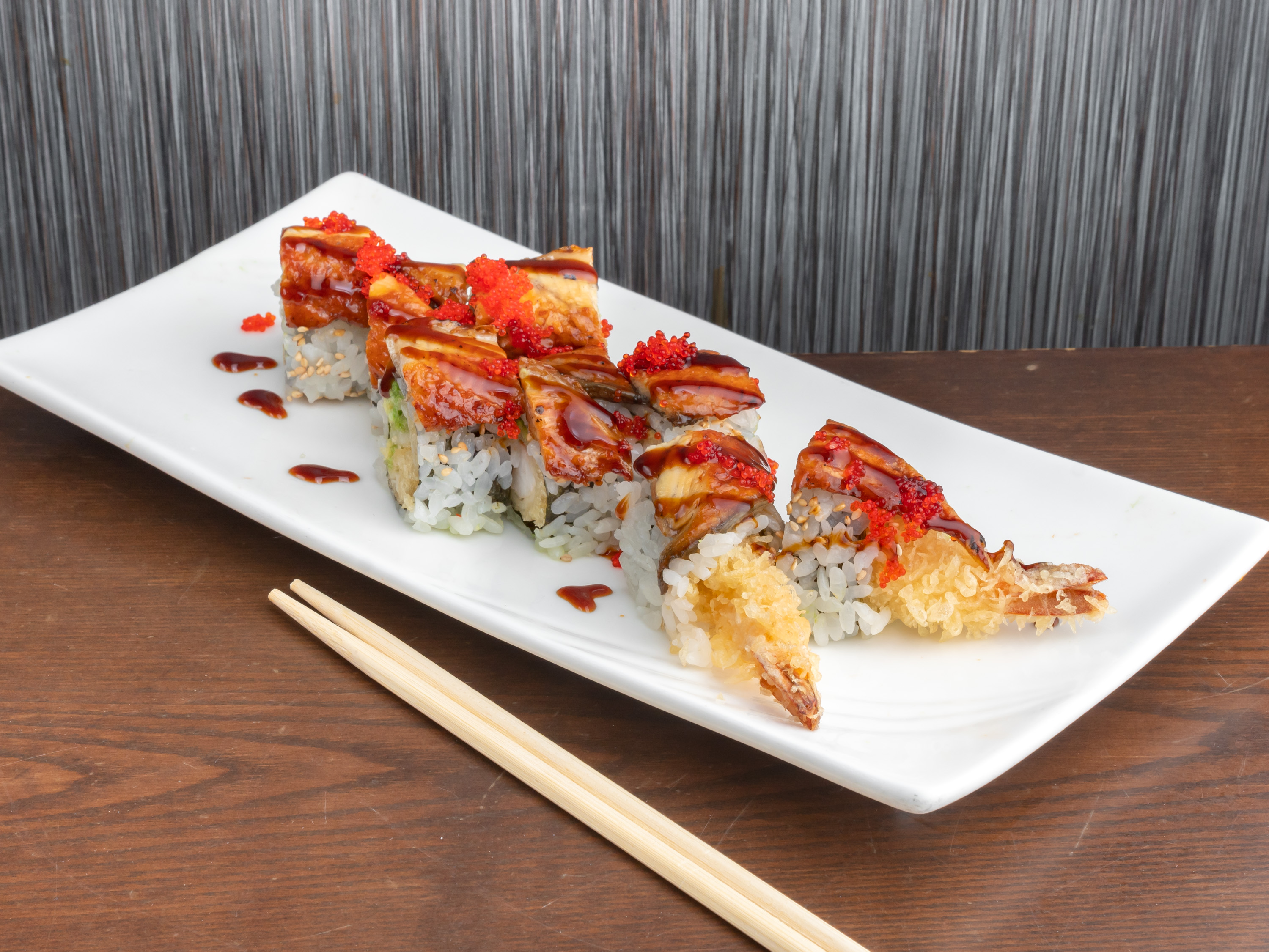 Order Dancing Eel Roll food online from Sushi Oya store, New York on bringmethat.com