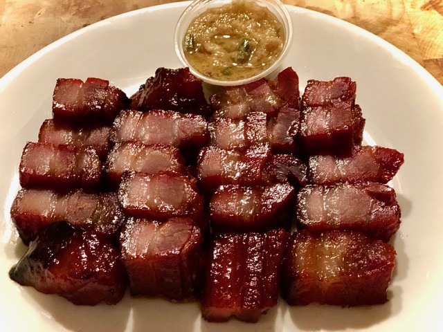 Order Honey Glazed BBQ Pork Belly  叉燒腩 food online from Go Duck Yourself Crafted By Hing Lung Company store, San Francisco on bringmethat.com