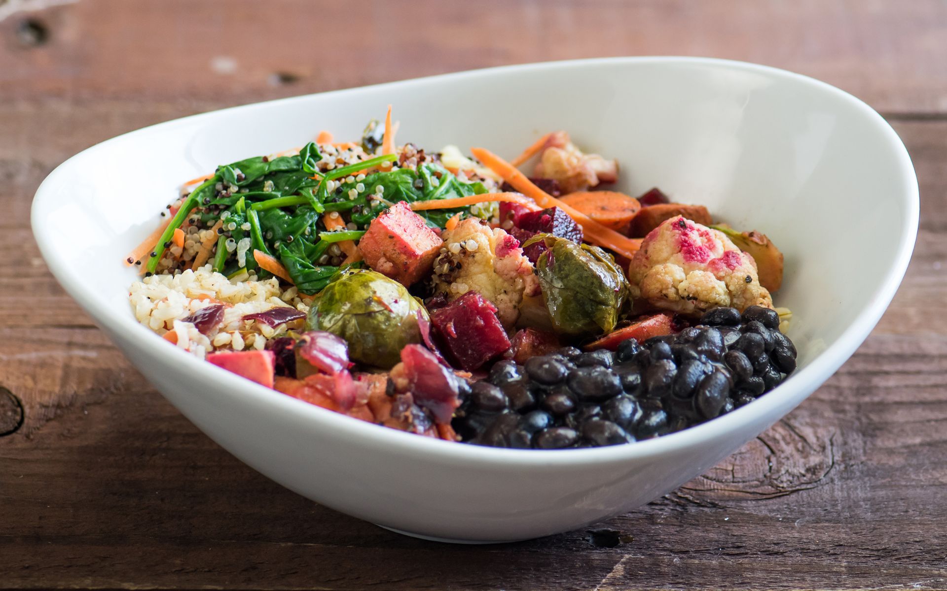 Order Roasted Vegetable Bowl food online from Sharkys Woodfired Mexican Grill store, Marina Del Rey on bringmethat.com