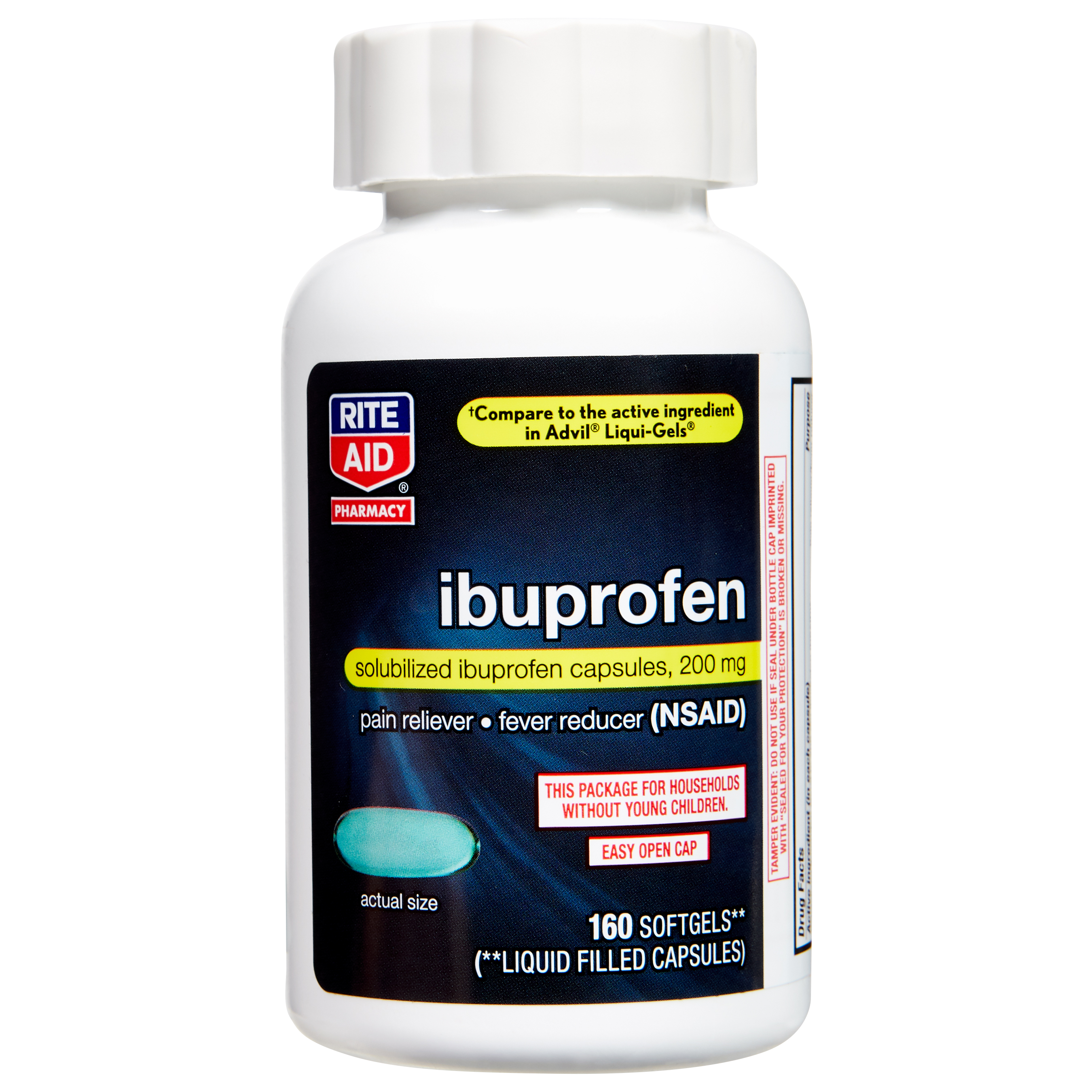 Order Rite Aid Pharmacy Ibuprofen Softgels, 200mg - 160 ct food online from Rite Aid store, SUFFOLK on bringmethat.com