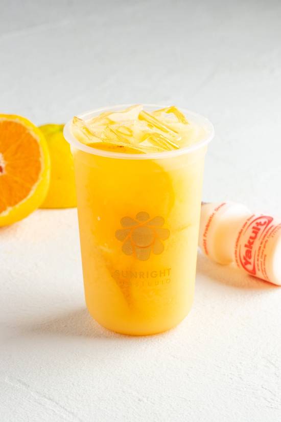 Order Kid's Yakult Orange (16oz) food online from Sunright Tea Studio store, Sunnyvale on bringmethat.com