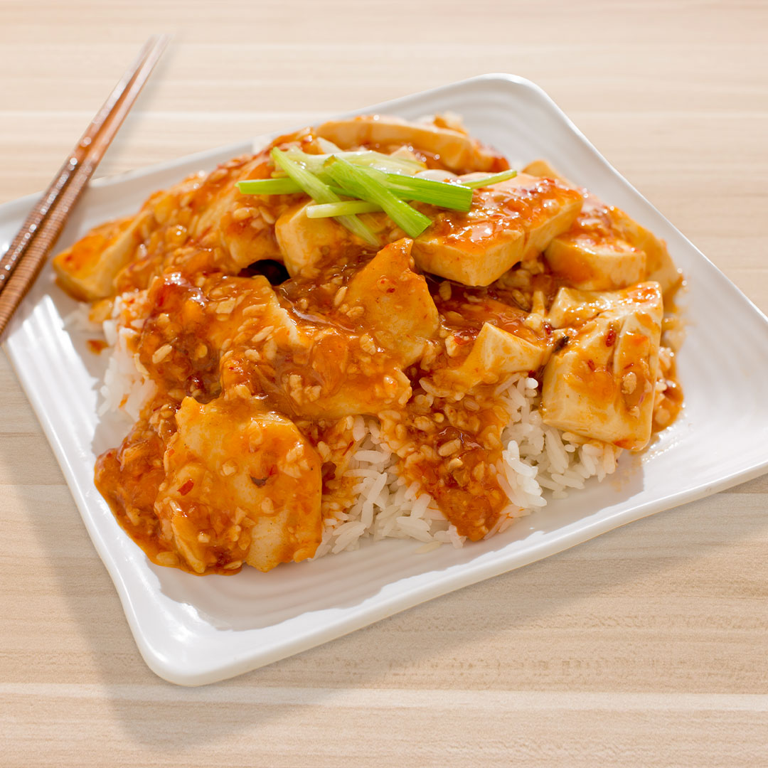 Order 98. Spicy with Tofu on Rice food online from Tasty Noodle House store, Irvine on bringmethat.com