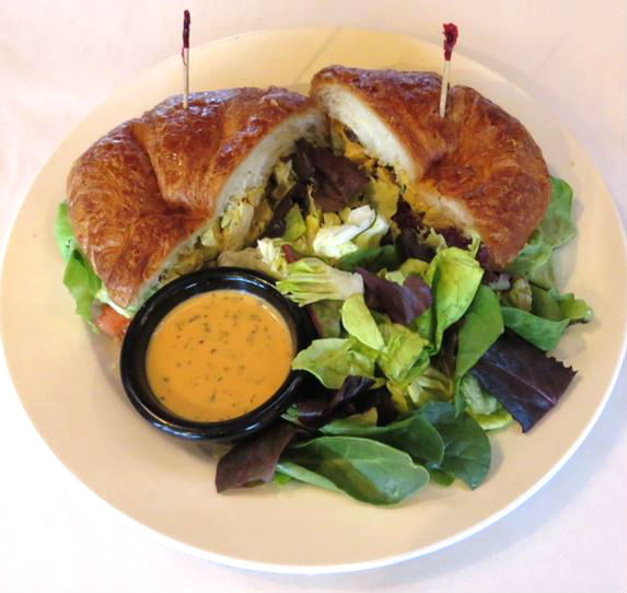 Order Curry Chicken Salad Croissant food online from Champagne Bakery store, San Diego on bringmethat.com