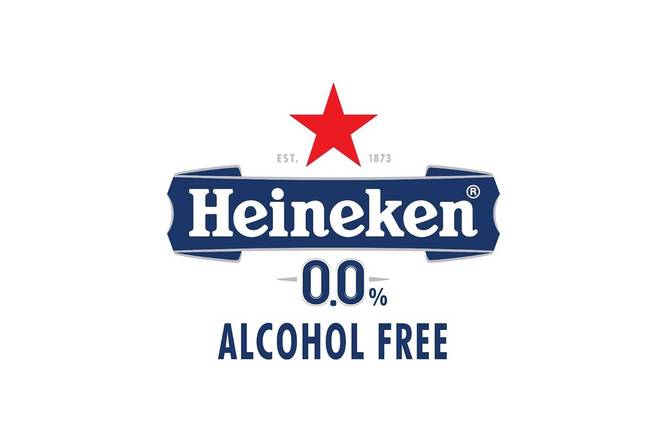 Order Non Alcoholic Beer (Heineken) 6 Pack food online from Cowboy Cafe store, Arlington on bringmethat.com