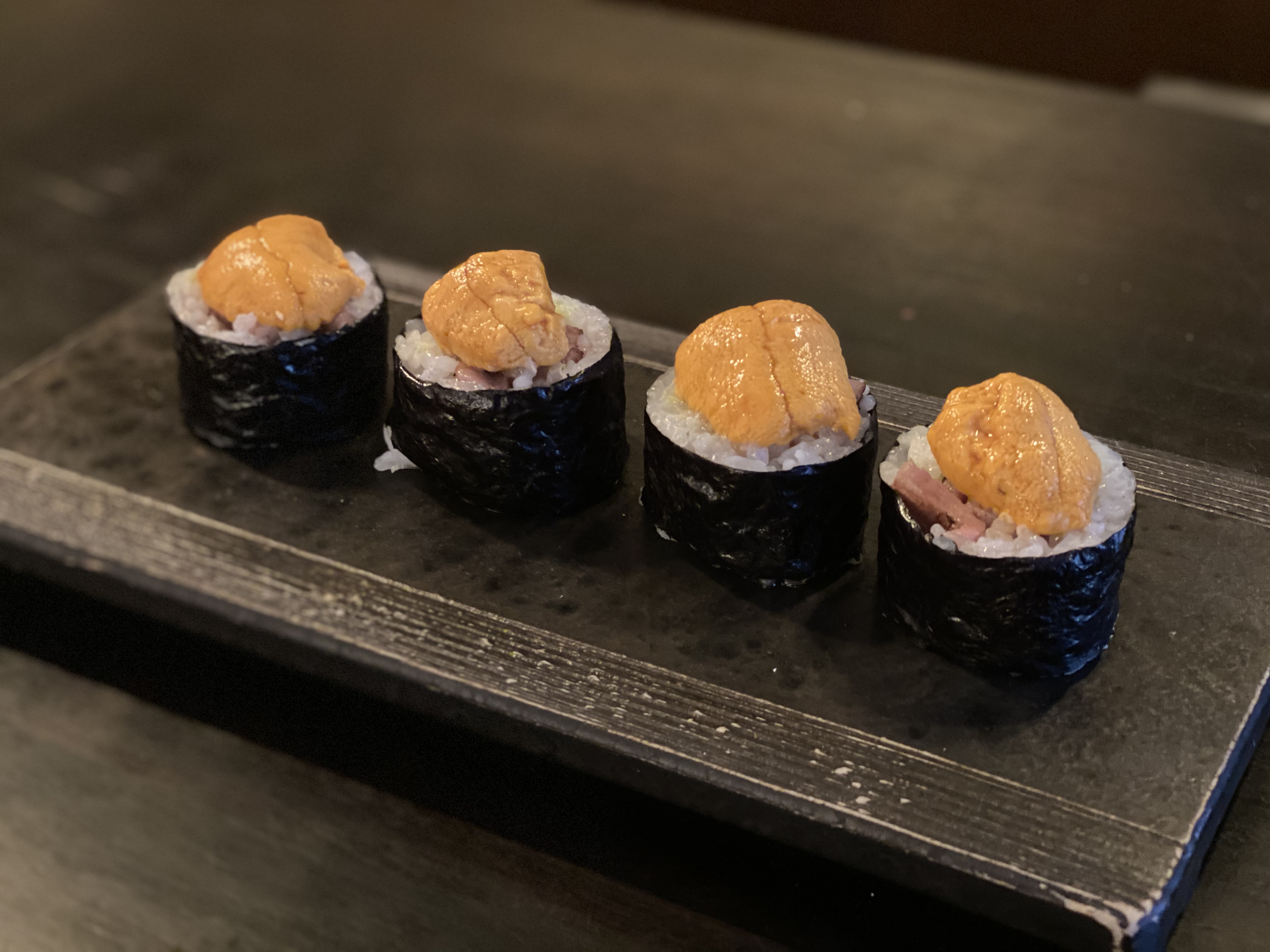 Order Uni Wagyu Sushi Roll food online from SakaMai store, New York on bringmethat.com