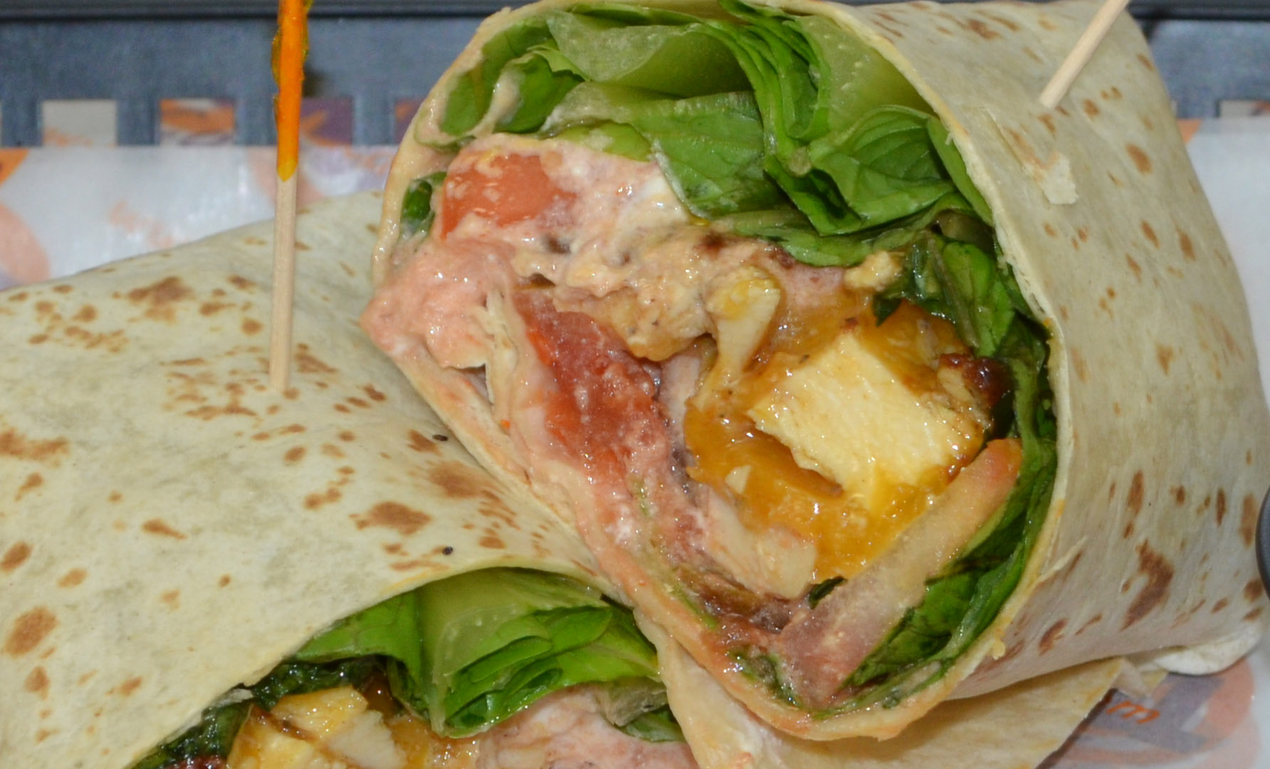 Order BBQ Chicken Wrap food online from Bagel Cafe store, Herndon on bringmethat.com