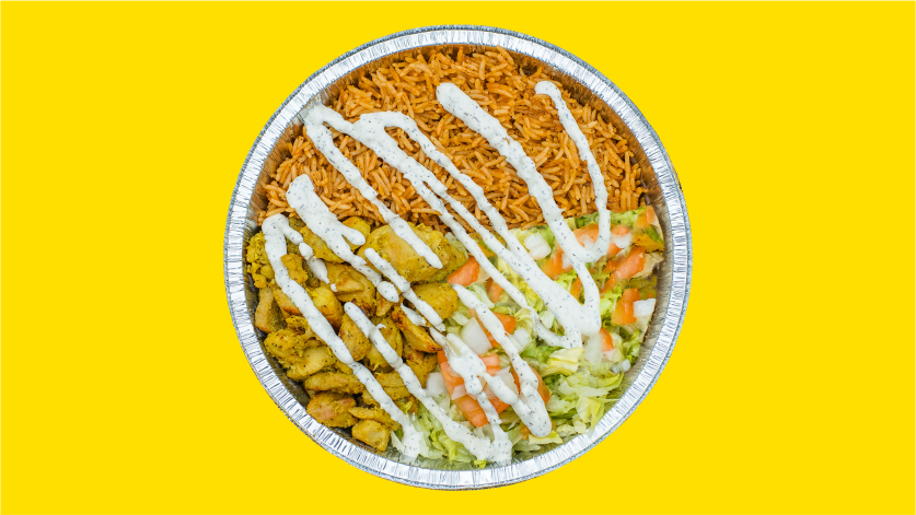 Order Rice Bowl food online from The Halal Shack store, San Diego on bringmethat.com