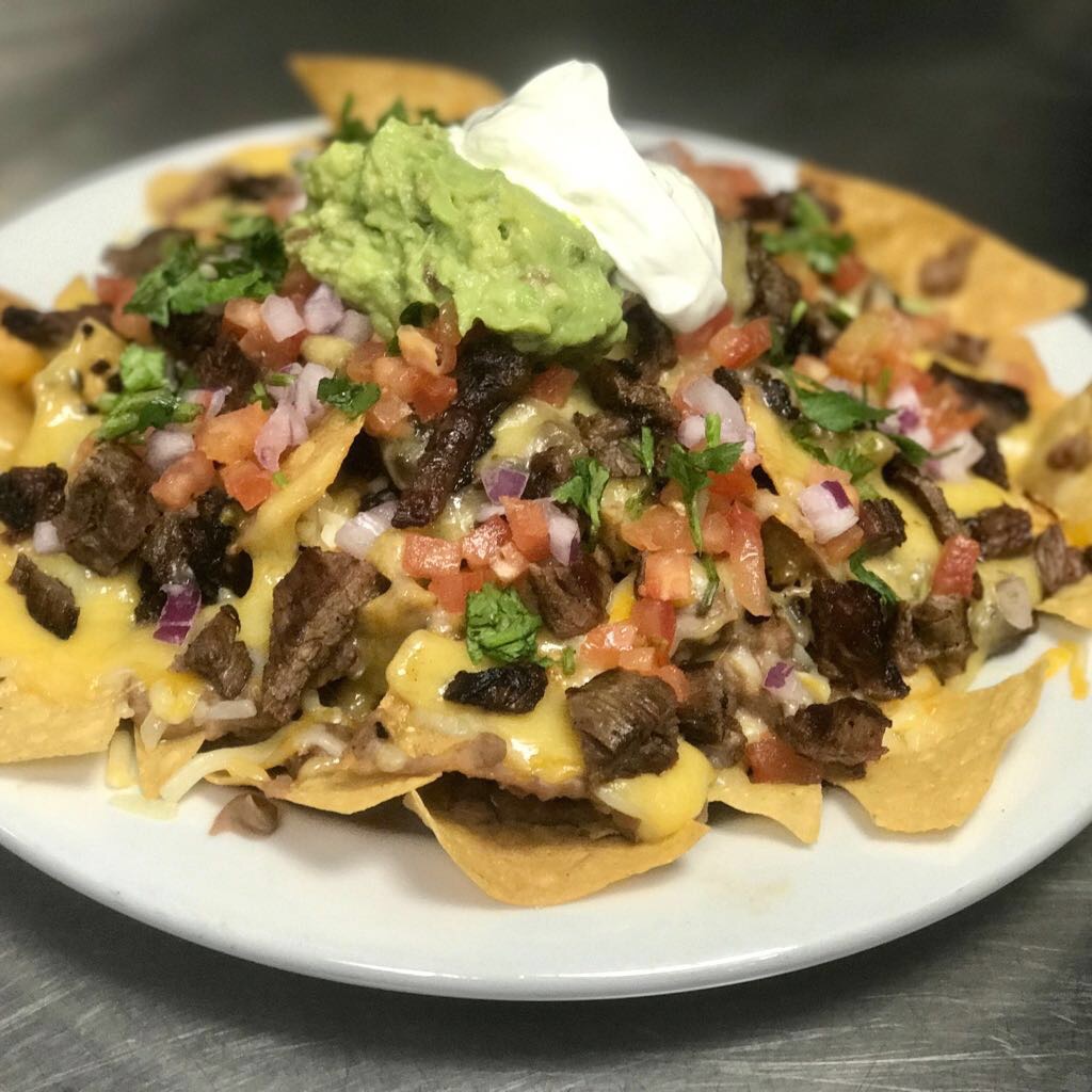 Order Asada Nachos food online from Broncos Mexican Grill store, Covina on bringmethat.com