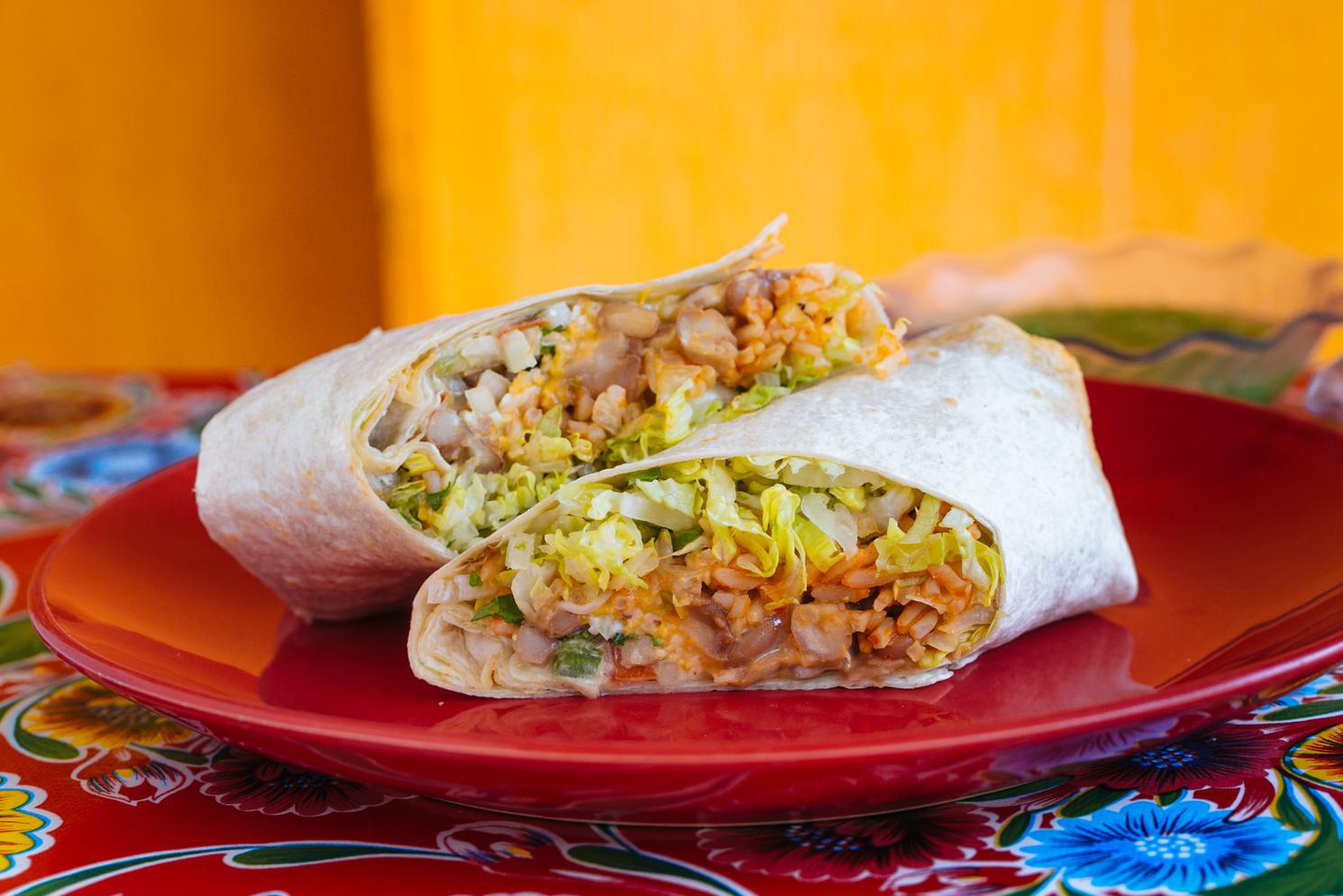 Order Rice and Beans Burrito food online from Quetzally Mexican Food store, Philadelphia on bringmethat.com