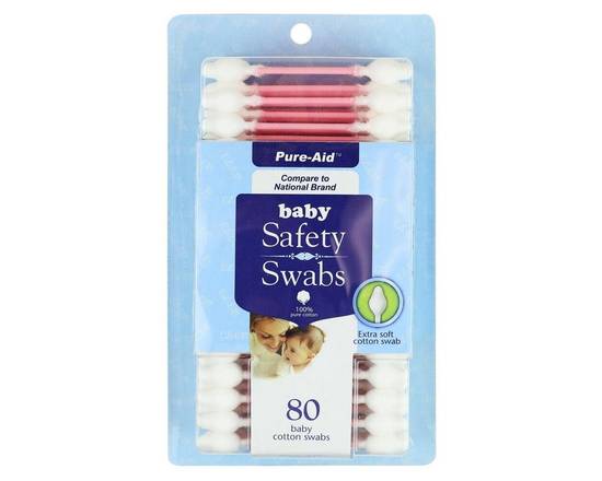 Order Pure-Aid Cotton Swabs for Baby Big Tip 80 food online from Pit Stop Liquor Mart store, El Monte on bringmethat.com
