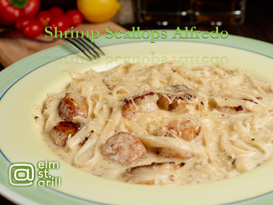 Order Shrimp Scallops Alfredo food online from @ Elm St. Grill store, Greensboro on bringmethat.com