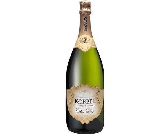 Order Korbel Extra Dry, 750mL champagne (12.0% ABV) food online from VALU DISCOUNT LIQUOR #1 store, Houston on bringmethat.com