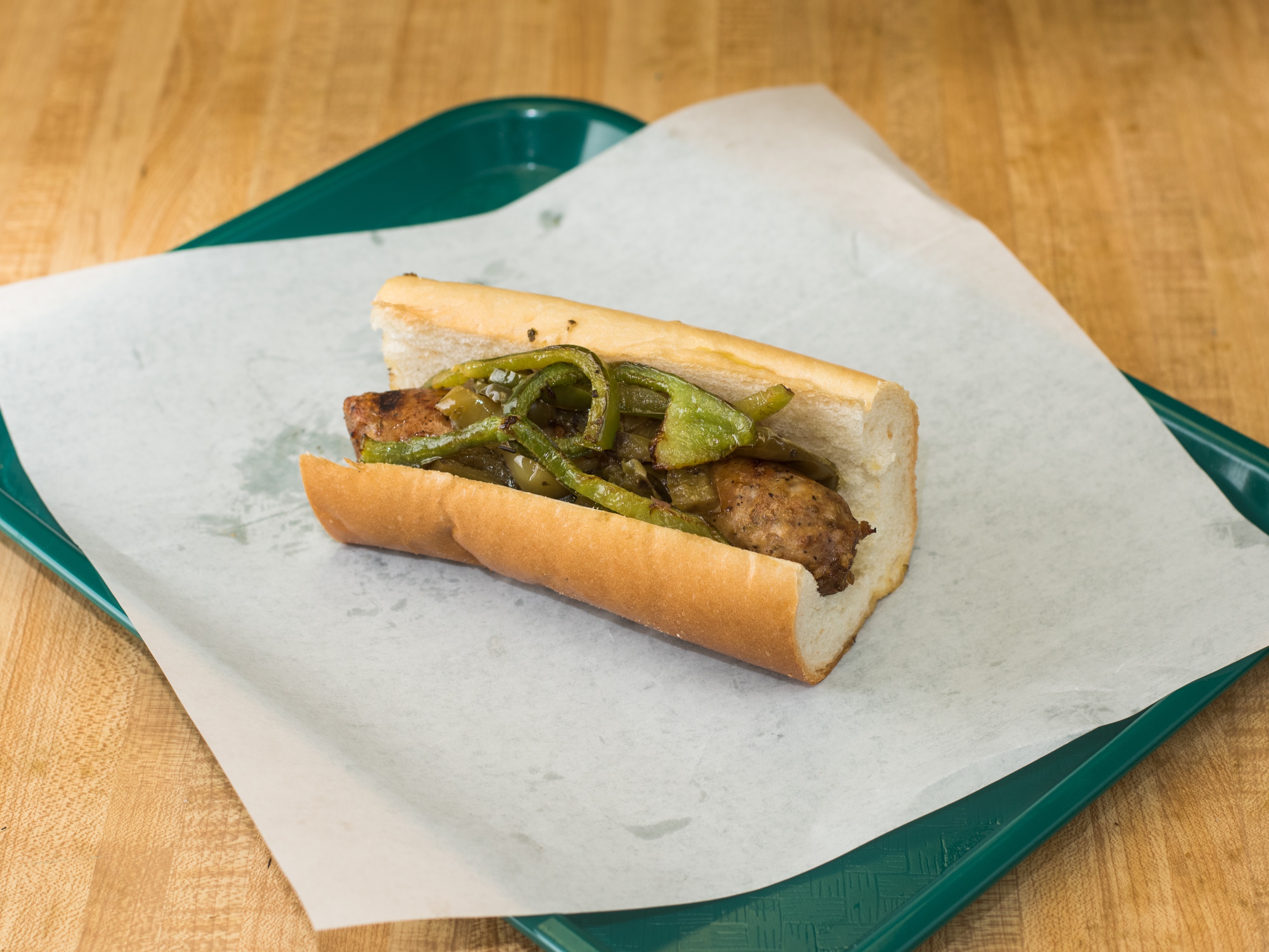 Order Italian Sausage Sandwich food online from The Winking Dog store, Northlake on bringmethat.com