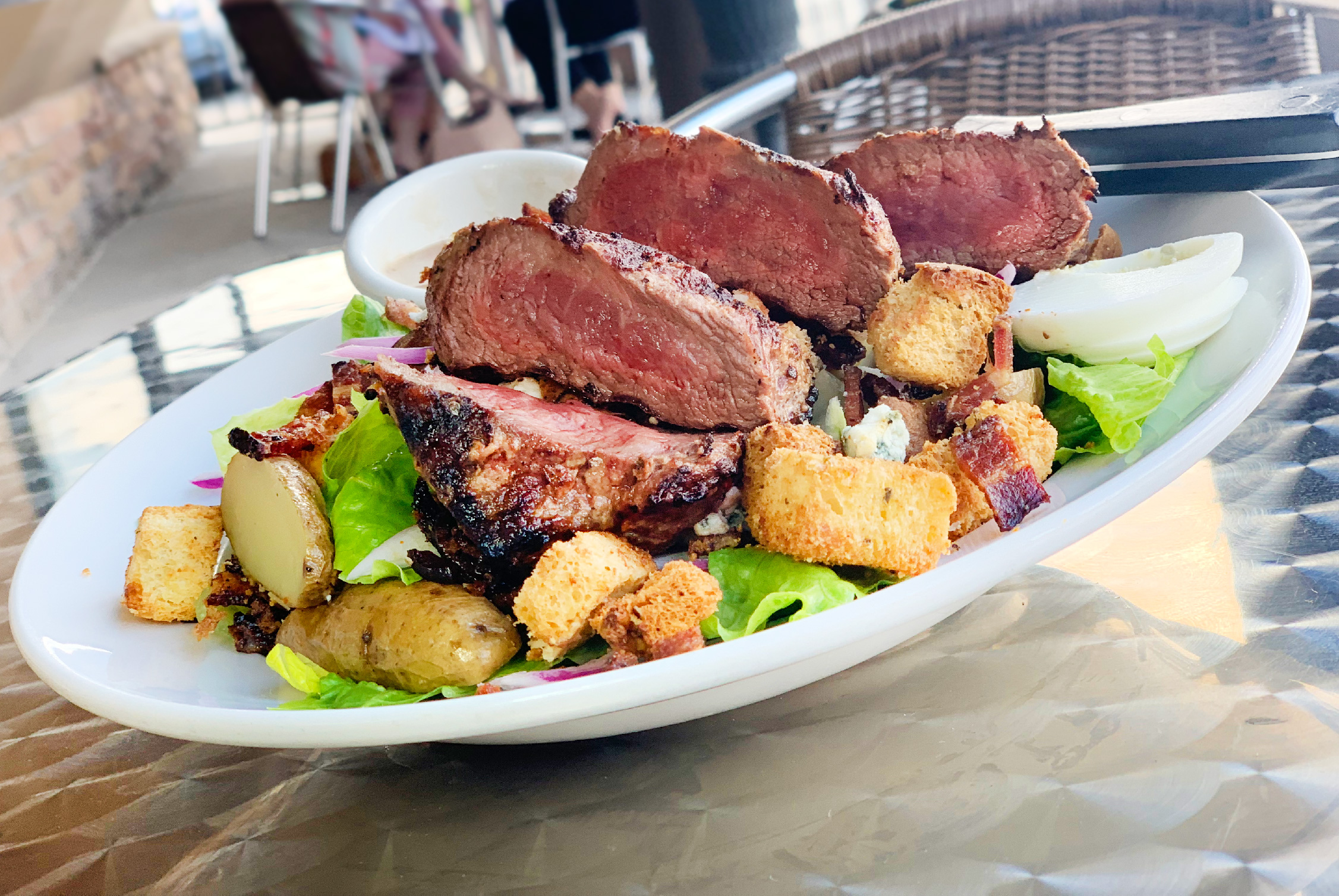 Order Steak Salad food online from Taxi Grille & Bar store, Omaha on bringmethat.com