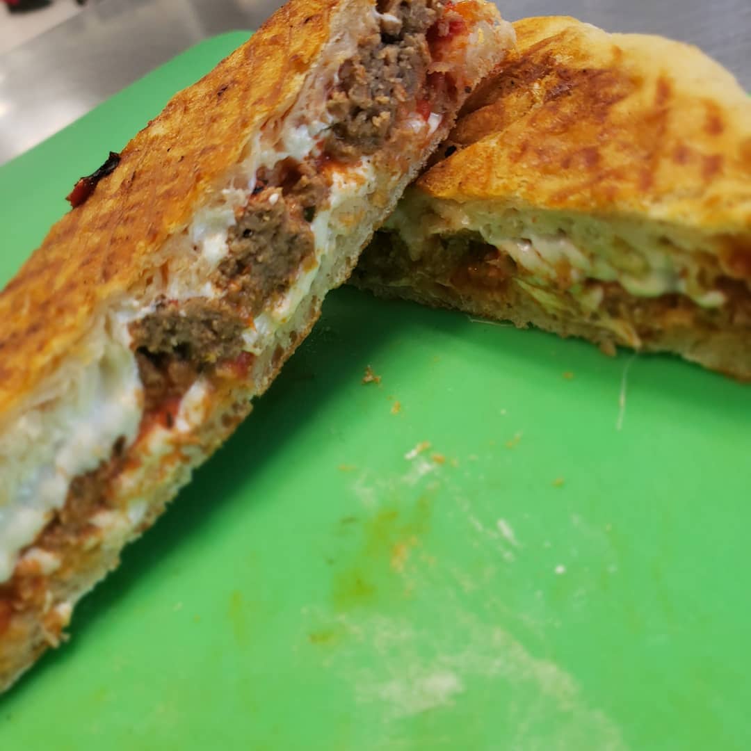 Order Meatball Parm Panini Sandwich food online from Love Bakery And Cafe store, Branford on bringmethat.com