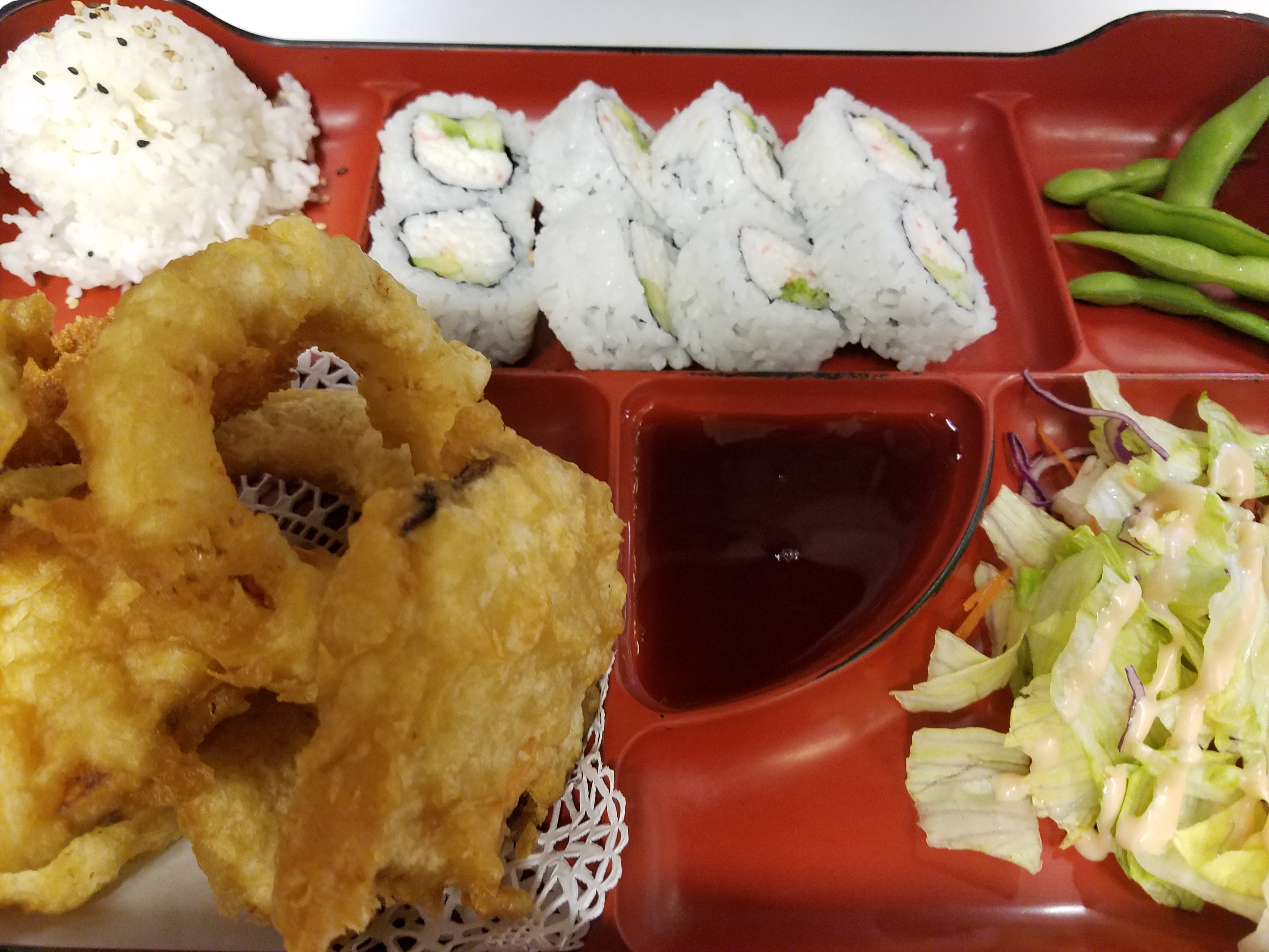 Order Tempura Bento food online from JS Sushi store, Carrollton on bringmethat.com