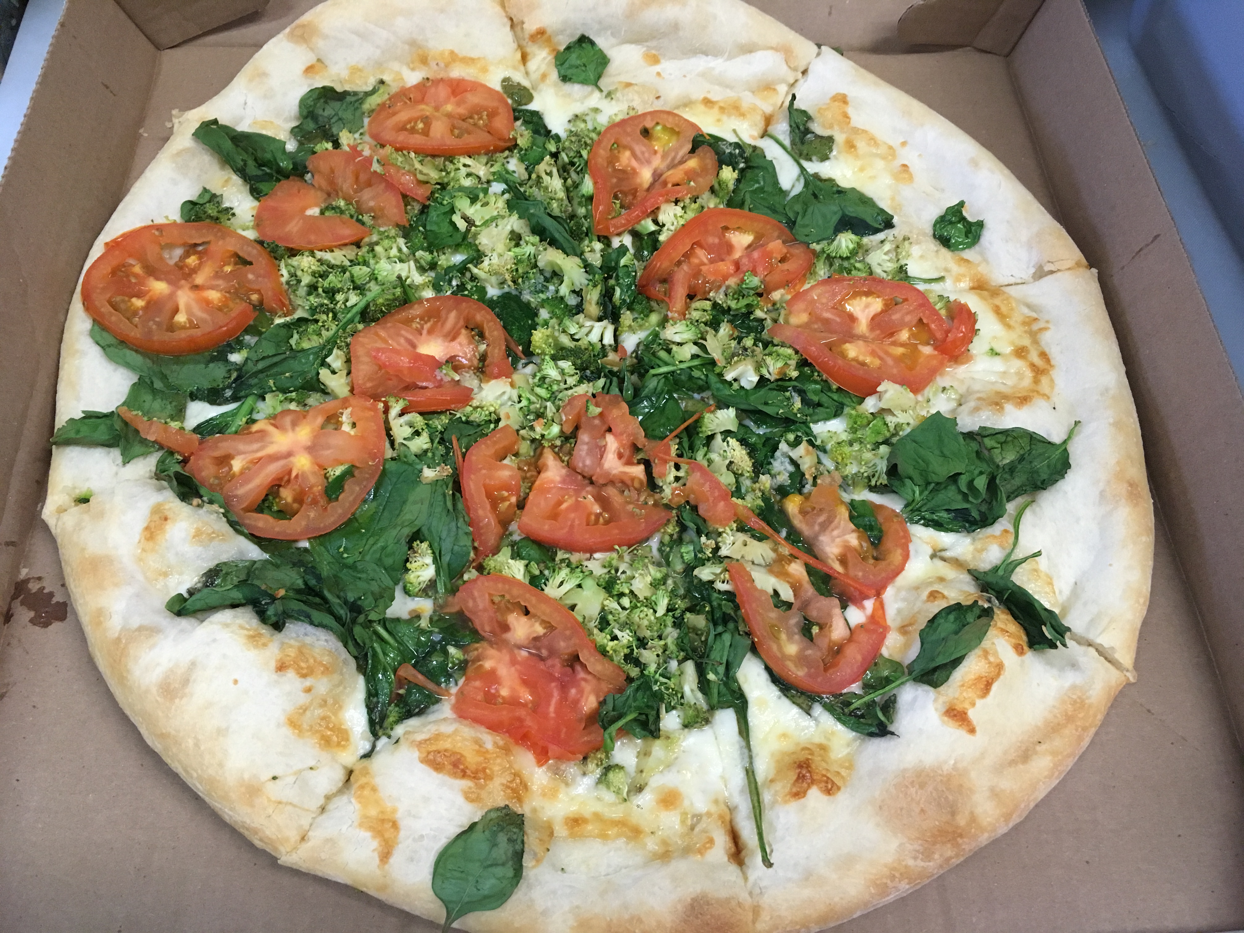 Order White Veggie Pizza food online from Sal Vito Pizza at Ritz store, Voorhees on bringmethat.com