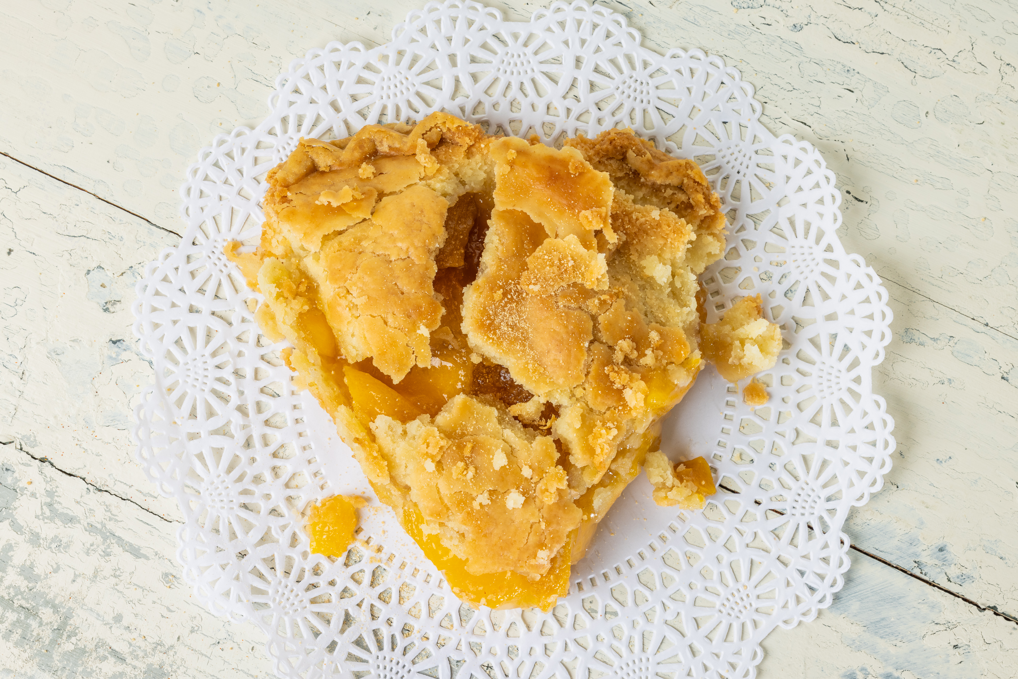 Order Peach Pie by the Slice food online from Honeys Kettle Fried Chicken store, Culver City on bringmethat.com