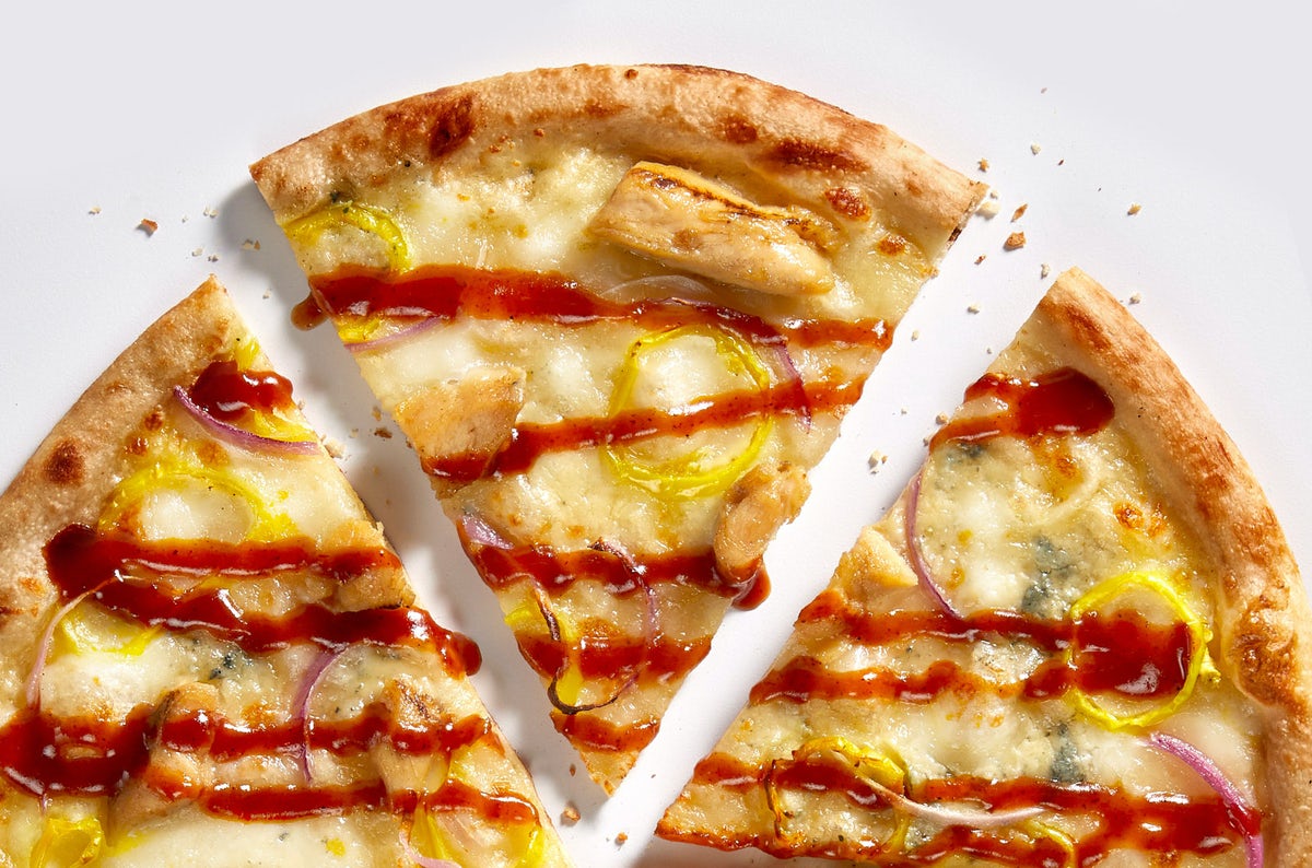 Order BBQ CHKN Half 11-inch Pizza + choice of side food online from Blaze Pizza store, Garden Grove on bringmethat.com