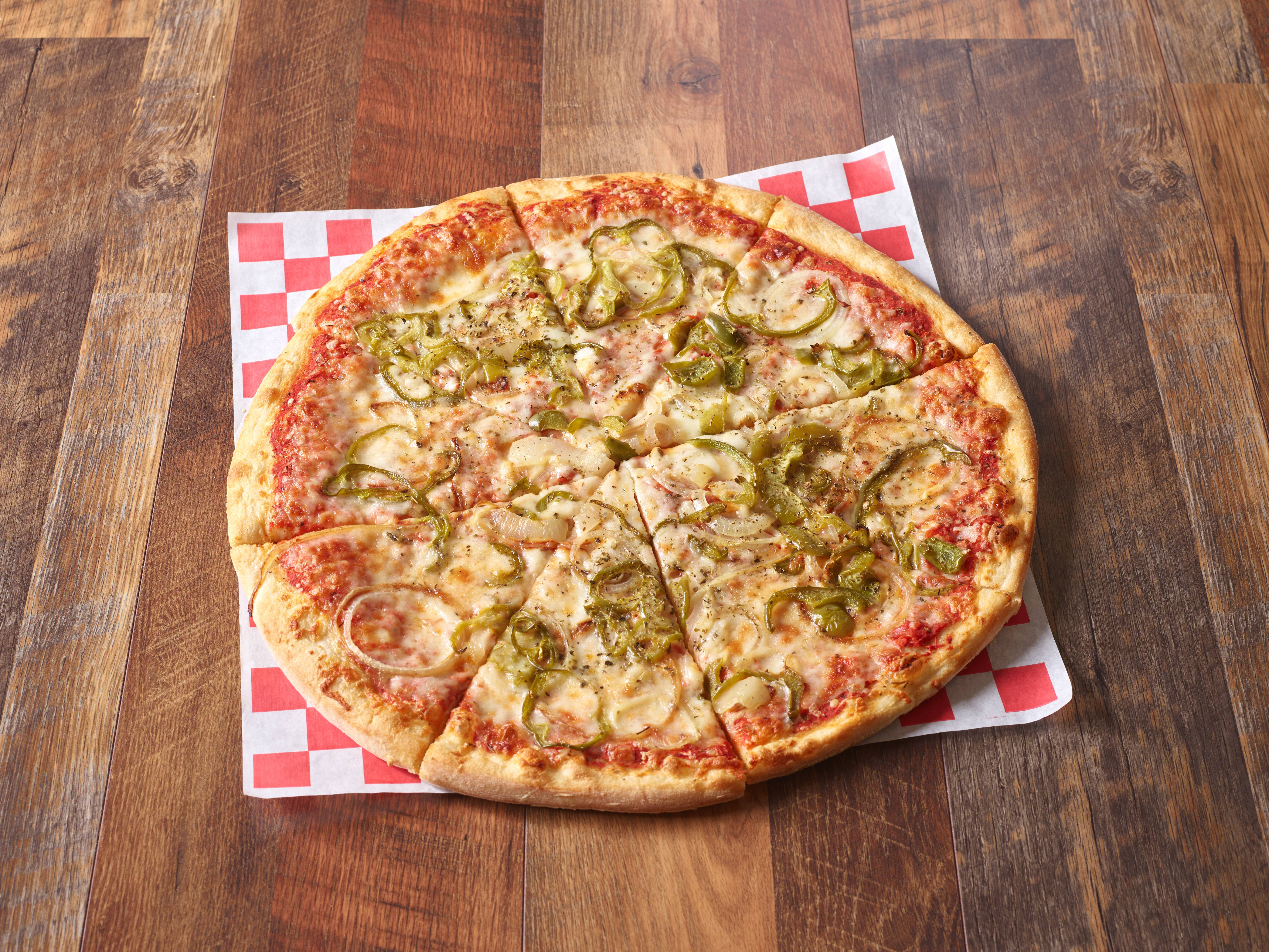 Order Cheese Pizza with 2 Toppings food online from Lefty's Pizza store, Las Vegas on bringmethat.com